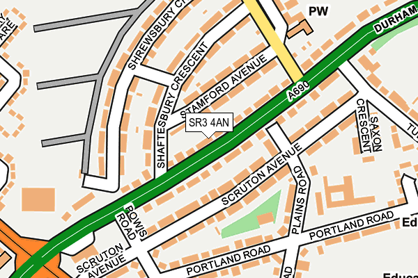 SR3 4AN map - OS OpenMap – Local (Ordnance Survey)