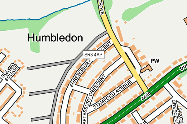 SR3 4AP map - OS OpenMap – Local (Ordnance Survey)