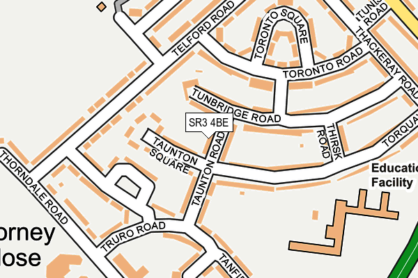 SR3 4BE map - OS OpenMap – Local (Ordnance Survey)