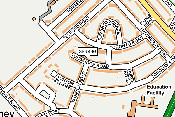SR3 4BG map - OS OpenMap – Local (Ordnance Survey)