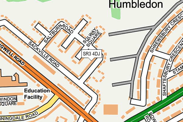 SR3 4DJ map - OS OpenMap – Local (Ordnance Survey)