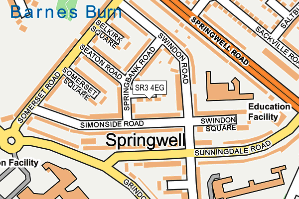 SR3 4EG map - OS OpenMap – Local (Ordnance Survey)