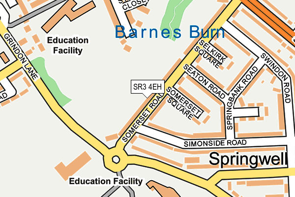 SR3 4EH map - OS OpenMap – Local (Ordnance Survey)