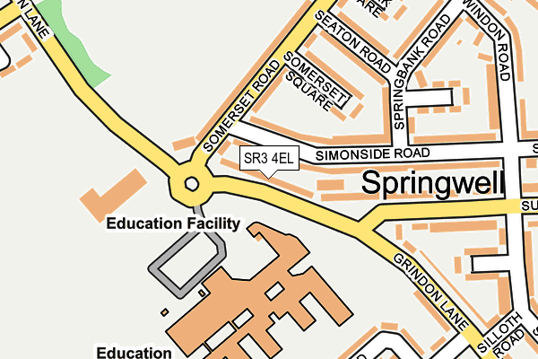 SR3 4EL map - OS OpenMap – Local (Ordnance Survey)