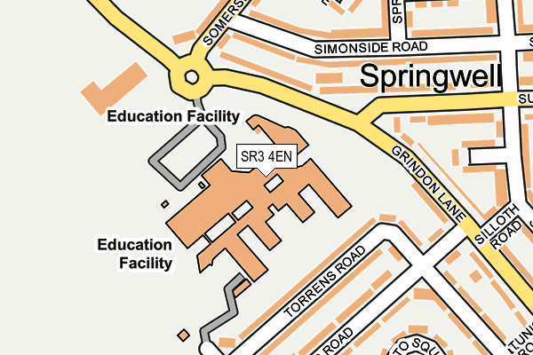 SR3 4EN map - OS OpenMap – Local (Ordnance Survey)