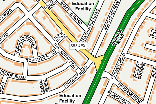 SR3 4EX map - OS OpenMap – Local (Ordnance Survey)