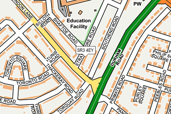 SR3 4EY map - OS OpenMap – Local (Ordnance Survey)