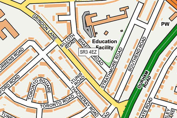 SR3 4EZ map - OS OpenMap – Local (Ordnance Survey)