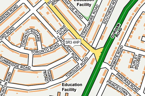 SR3 4HP map - OS OpenMap – Local (Ordnance Survey)