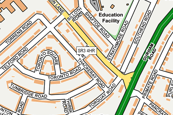 SR3 4HR map - OS OpenMap – Local (Ordnance Survey)