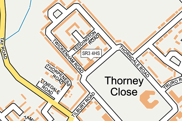 SR3 4HS map - OS OpenMap – Local (Ordnance Survey)