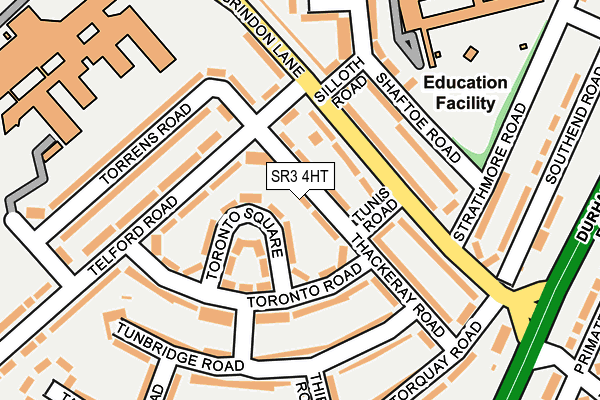 SR3 4HT map - OS OpenMap – Local (Ordnance Survey)