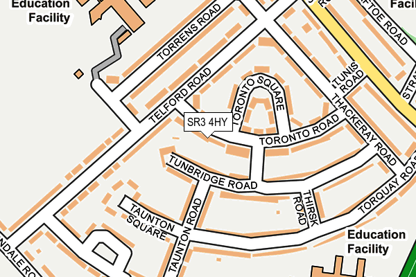 SR3 4HY map - OS OpenMap – Local (Ordnance Survey)