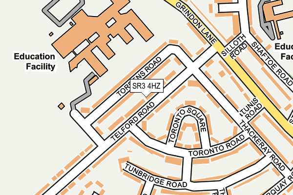 SR3 4HZ map - OS OpenMap – Local (Ordnance Survey)