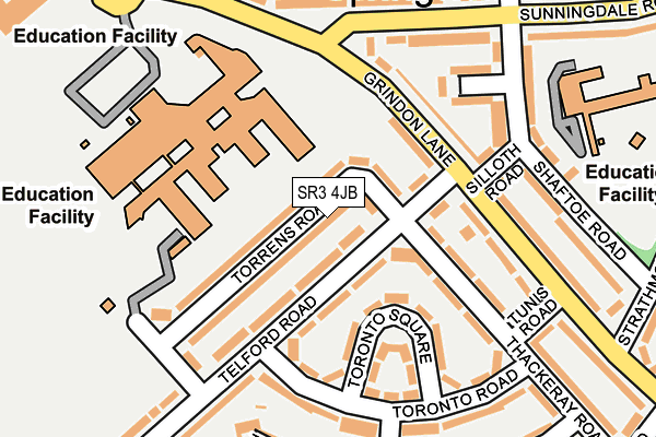 SR3 4JB map - OS OpenMap – Local (Ordnance Survey)
