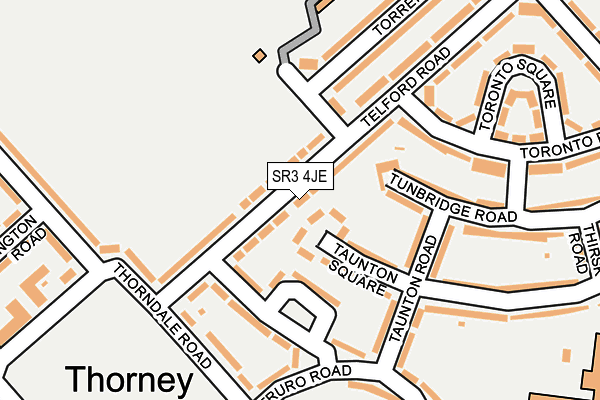 SR3 4JE map - OS OpenMap – Local (Ordnance Survey)