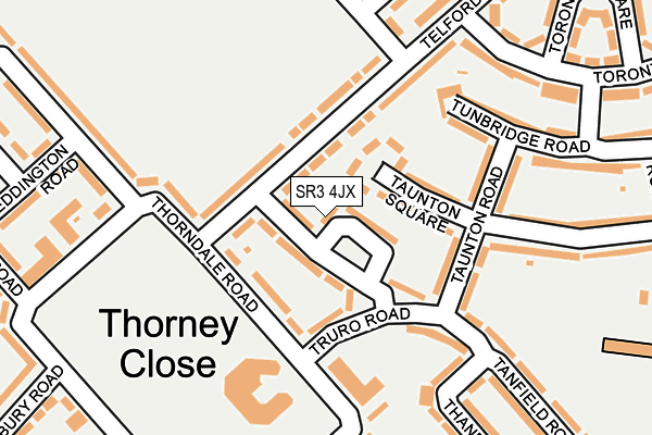 SR3 4JX map - OS OpenMap – Local (Ordnance Survey)