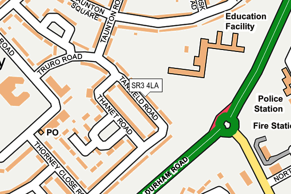 SR3 4LA map - OS OpenMap – Local (Ordnance Survey)