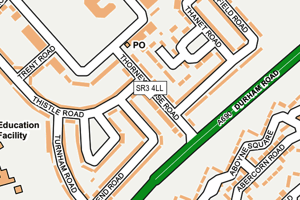 SR3 4LL map - OS OpenMap – Local (Ordnance Survey)