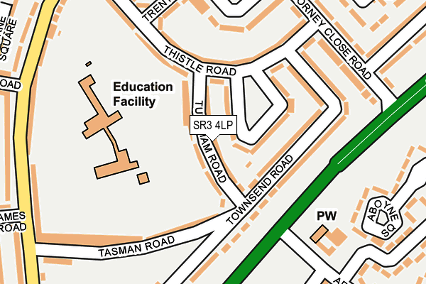 SR3 4LP map - OS OpenMap – Local (Ordnance Survey)