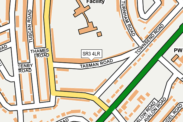 SR3 4LR map - OS OpenMap – Local (Ordnance Survey)
