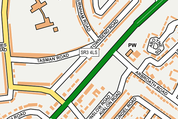 SR3 4LS map - OS OpenMap – Local (Ordnance Survey)