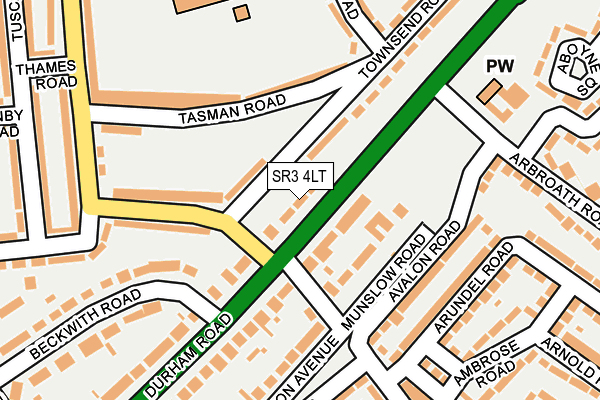 SR3 4LT map - OS OpenMap – Local (Ordnance Survey)