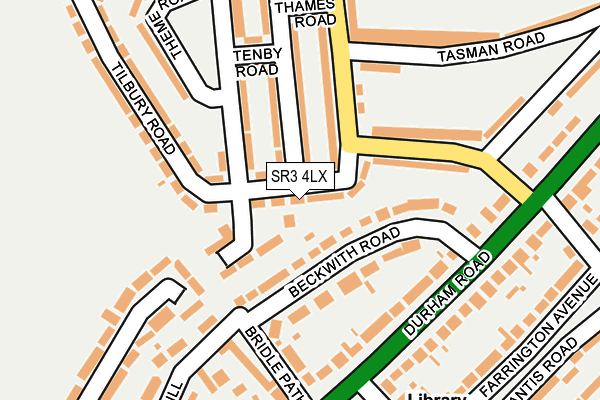 SR3 4LX map - OS OpenMap – Local (Ordnance Survey)