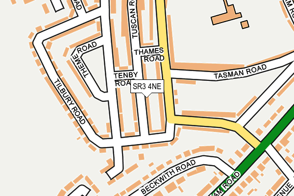 SR3 4NE map - OS OpenMap – Local (Ordnance Survey)