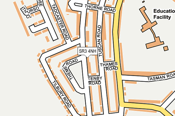 SR3 4NH map - OS OpenMap – Local (Ordnance Survey)