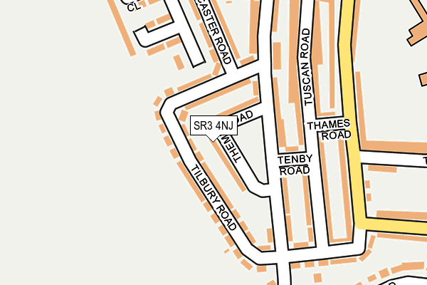 SR3 4NJ map - OS OpenMap – Local (Ordnance Survey)