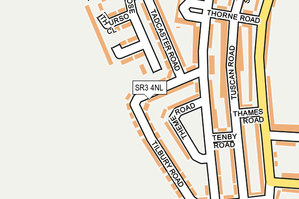 SR3 4NL map - OS OpenMap – Local (Ordnance Survey)