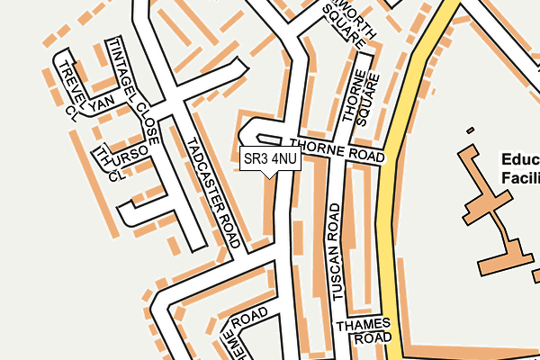 SR3 4NU map - OS OpenMap – Local (Ordnance Survey)