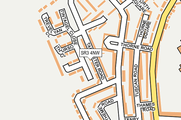 SR3 4NW map - OS OpenMap – Local (Ordnance Survey)