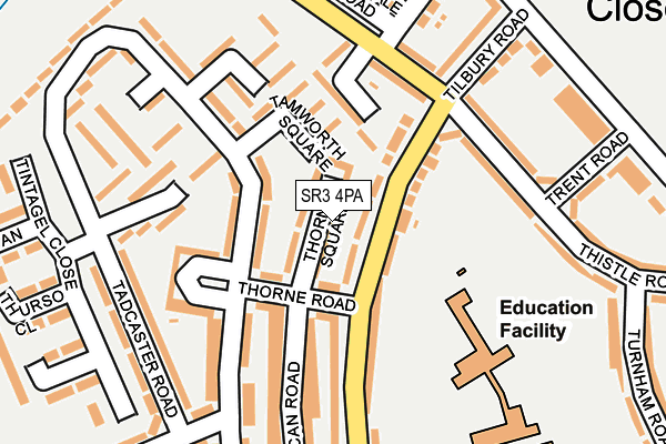 SR3 4PA map - OS OpenMap – Local (Ordnance Survey)