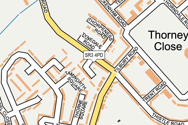 SR3 4PD map - OS OpenMap – Local (Ordnance Survey)