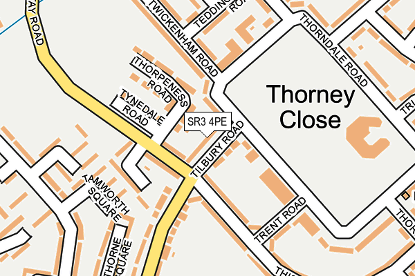 SR3 4PE map - OS OpenMap – Local (Ordnance Survey)