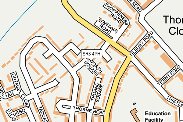 SR3 4PH map - OS OpenMap – Local (Ordnance Survey)