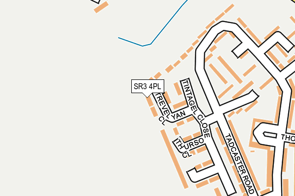 SR3 4PL map - OS OpenMap – Local (Ordnance Survey)