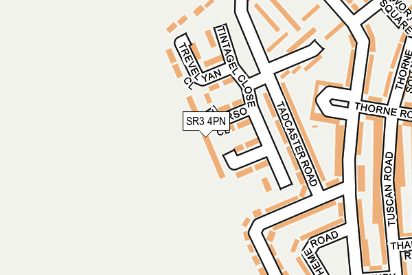 SR3 4PN map - OS OpenMap – Local (Ordnance Survey)