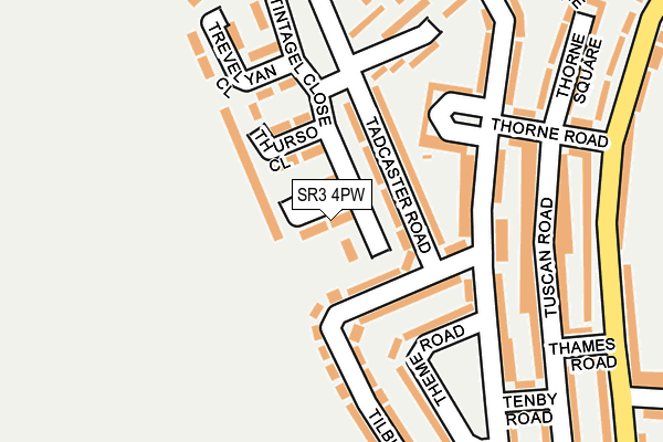 SR3 4PW map - OS OpenMap – Local (Ordnance Survey)