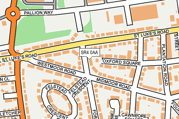 SR4 0AA map - OS OpenMap – Local (Ordnance Survey)