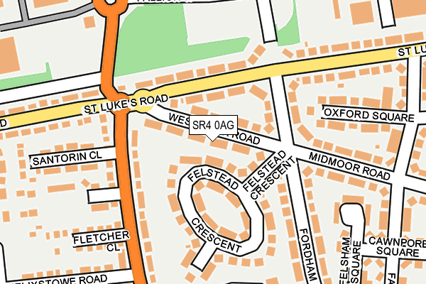 SR4 0AG map - OS OpenMap – Local (Ordnance Survey)