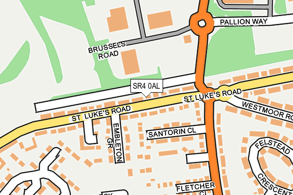 SR4 0AL map - OS OpenMap – Local (Ordnance Survey)