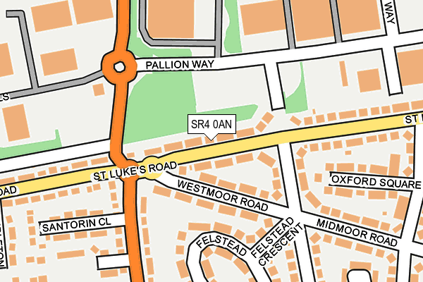 SR4 0AN map - OS OpenMap – Local (Ordnance Survey)