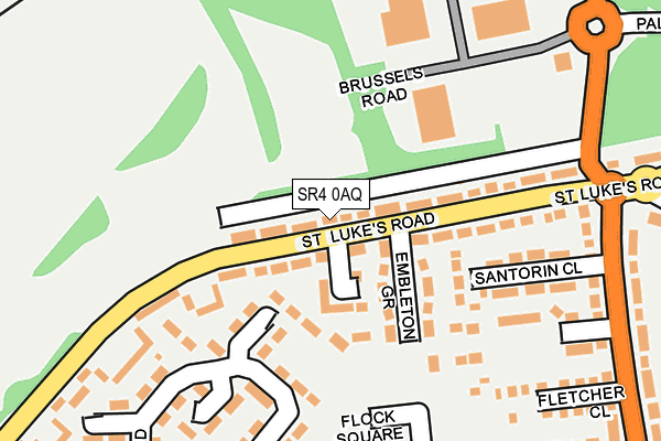 SR4 0AQ map - OS OpenMap – Local (Ordnance Survey)