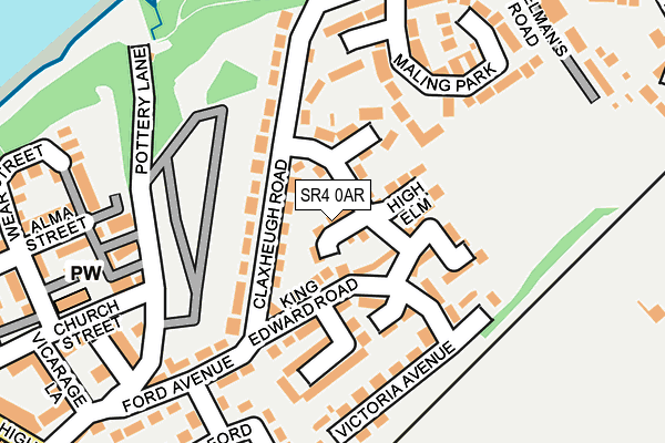 SR4 0AR map - OS OpenMap – Local (Ordnance Survey)