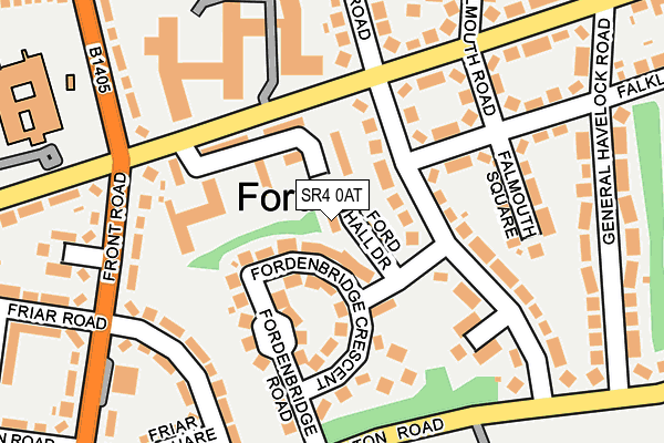 SR4 0AT map - OS OpenMap – Local (Ordnance Survey)