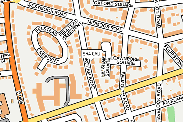 SR4 0AU map - OS OpenMap – Local (Ordnance Survey)