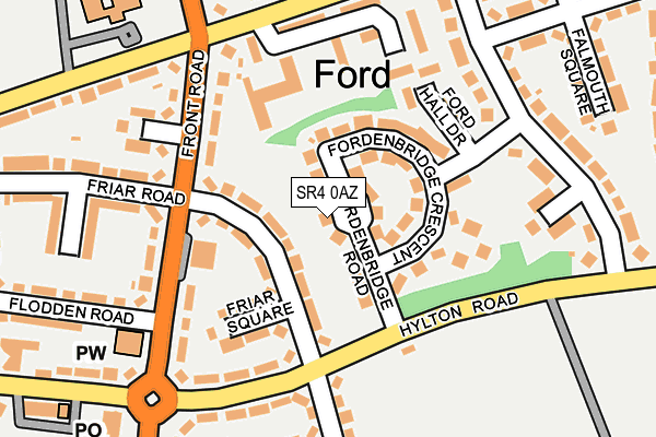 SR4 0AZ map - OS OpenMap – Local (Ordnance Survey)